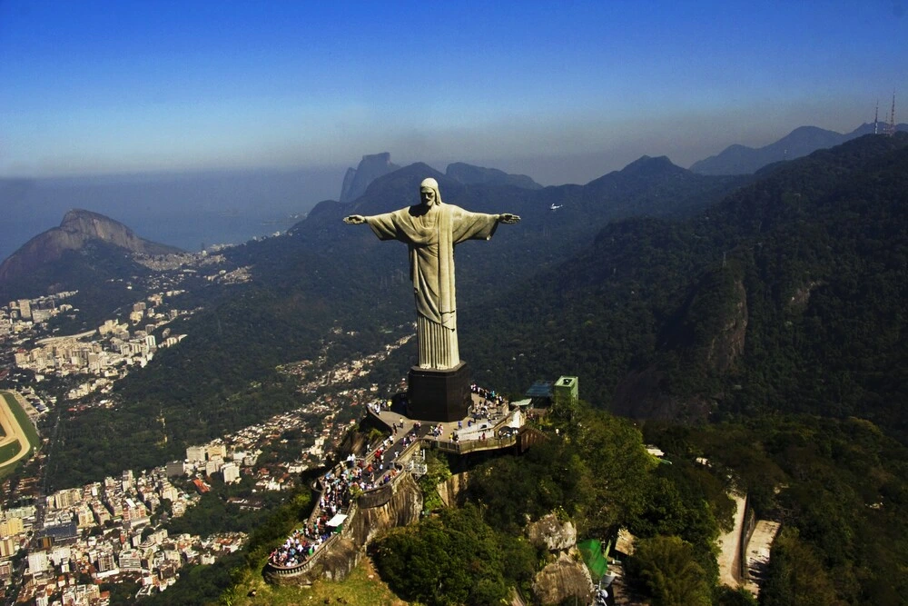 CORCOVADO CRISTO REDENTOR FRENTE E PARQUE NACIONAL DA TIJUCA VISTA OESTE - Ruy Salaverry