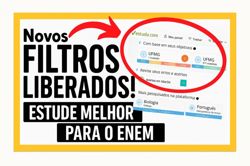 filtros questões para Enem e vestibular da Estuda.com