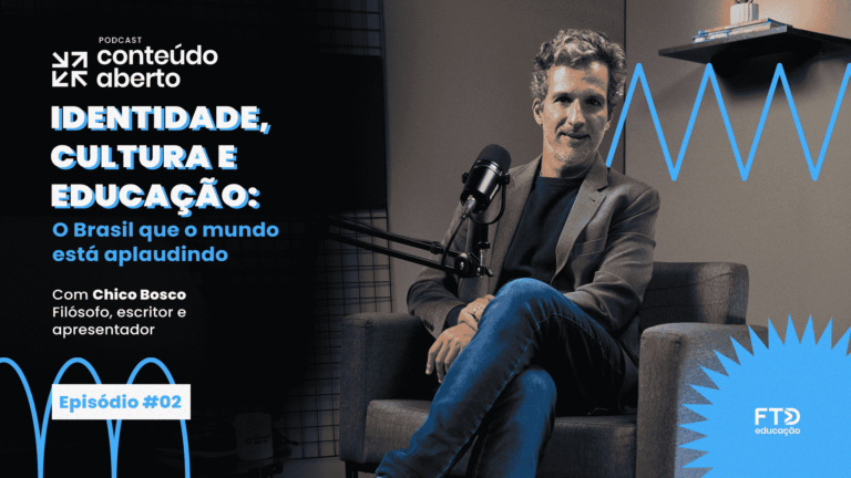 Chico Bosco no podcast Conteúdo Aberto falando sobre identidade, cultura brasileira e educação – Episódio 02