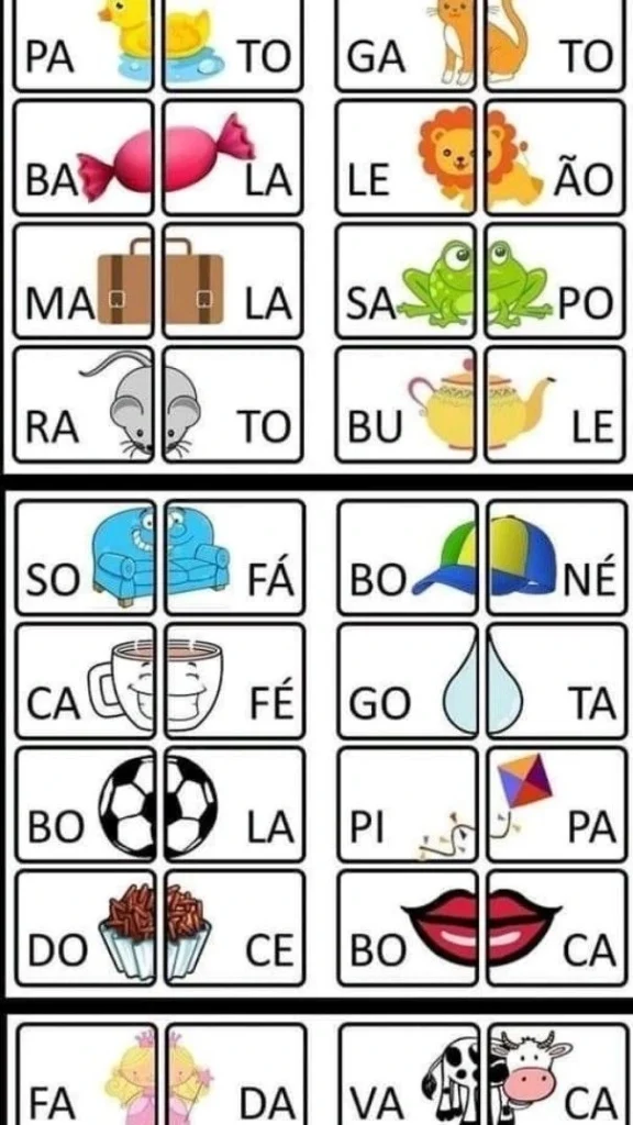 dominó de sílabas