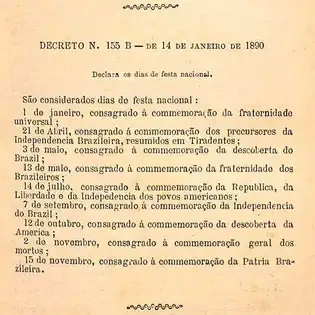 decreto do Marechal Deodoro da Fonseca