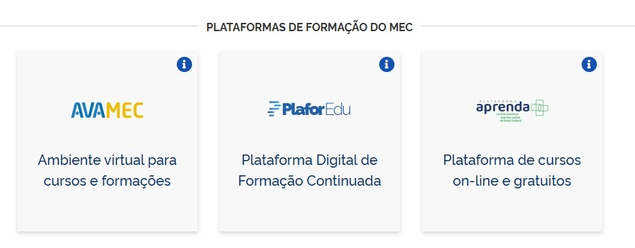 plataformas de formação continuada de professores MEC