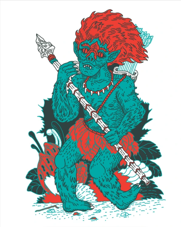 Curupira -ilustração Berje